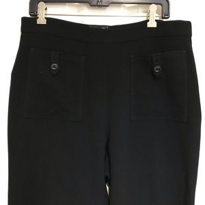 CHANEL size 46 wool black pants